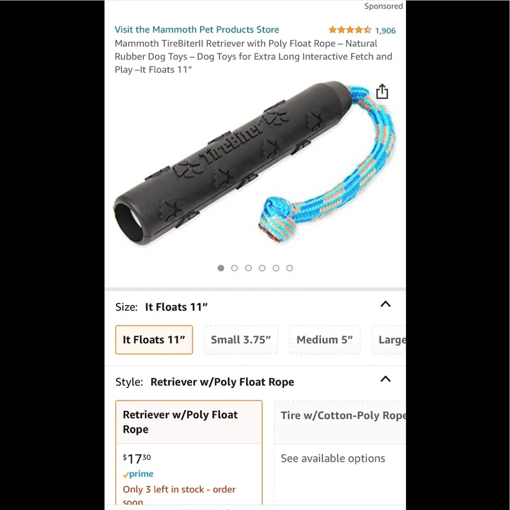🐶 PET SUPPLIES - Tire Biting Toys, Chrome Yard Stake - Picture 8 of 8